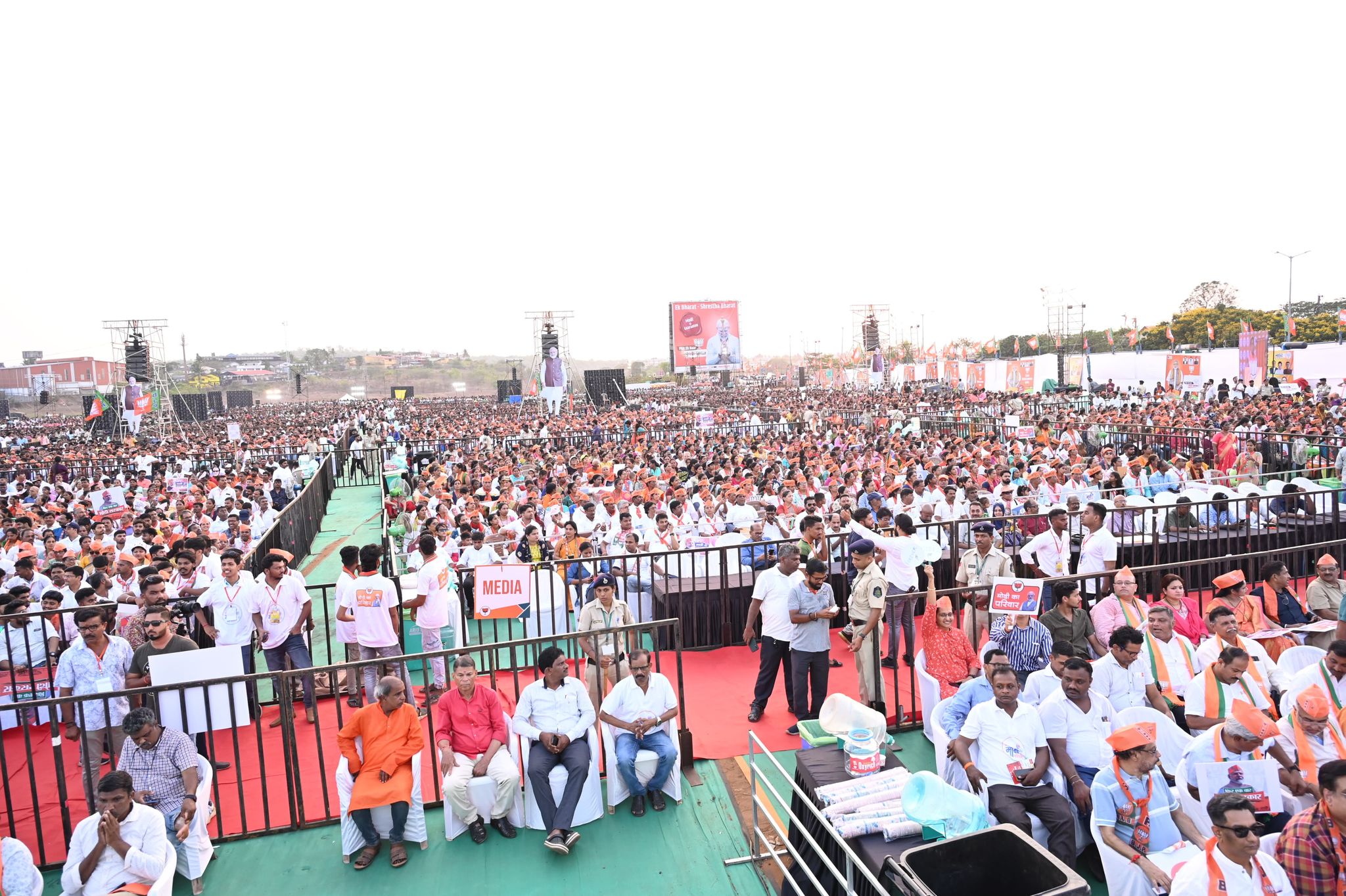 Indian PM Narendra Modi Attends in Public Gathering in South Goa