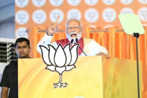 Indian PM Narendra Modi Attends in Public Gathering in South Goa