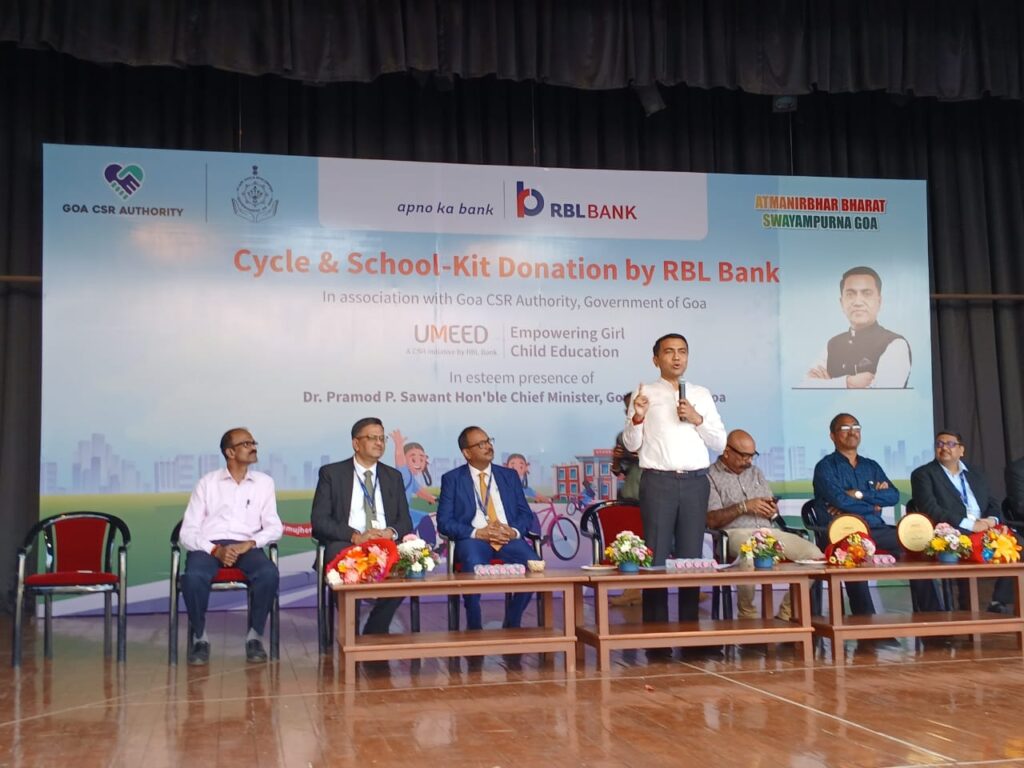 RBL Bank donates 200 bicycles to girl students in Goa under its CSR Initiative UMEED