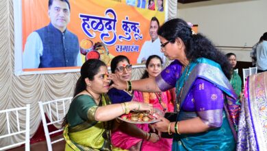 Shri Kedar Naik, Hon. MLA of Saligao, Attends Haldi Kumkum Programme Organized by BJP Saligao Mahila Morcha