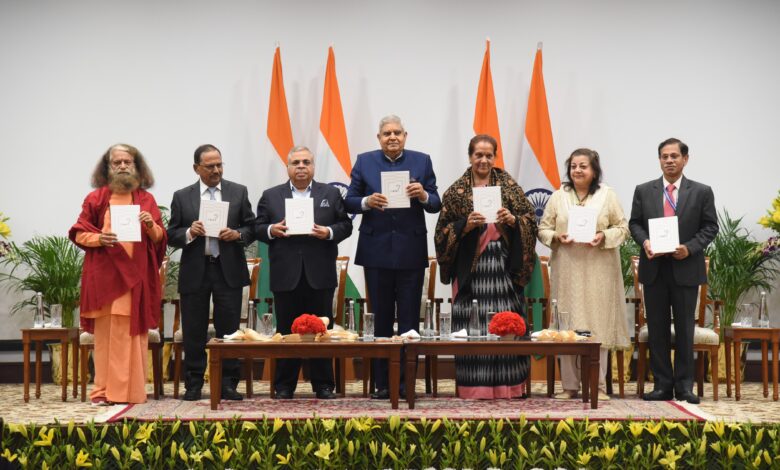 Hon'ble Vice President of India, Shri Jagdeep Dhankhar, launches Gopichand Hinduja compiled book "I Am?"