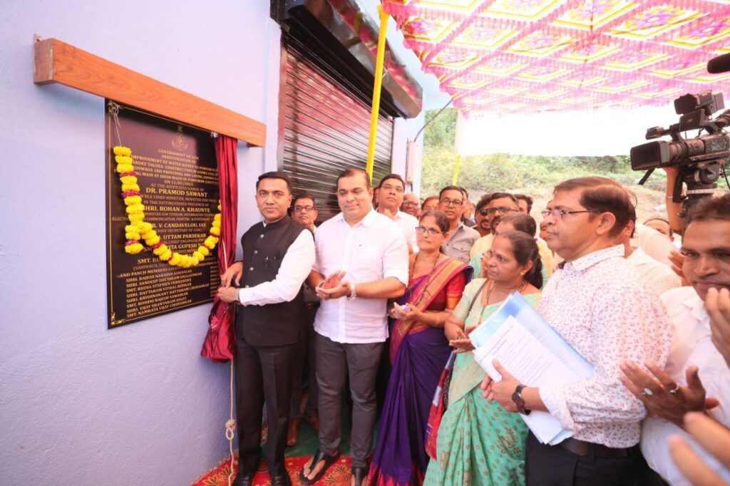 CM Dr. Pramod Sawant inaugurated several key development initiatives in Porvorim with Minister Rohan Khaunte