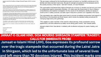 Jamaat-e-Islami Hind, Goa Mourns Shirgaon Stampede Tragedy; Calls for Immediate Probe