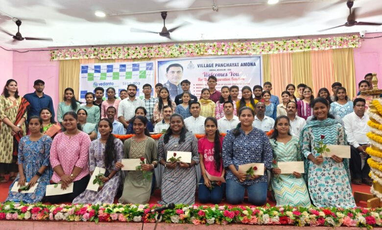 DR PRAMOD SAWANT, HON’BLE CM, GOA FELICITATES WINNERS OF VEDANTA'S UTKARSH SCHOLARSHIP