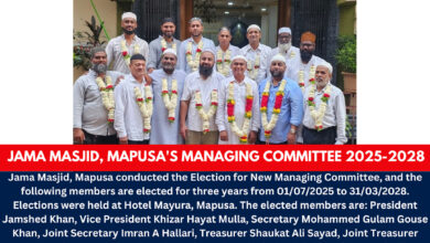 Jama Masjid, Mapusa's Managing Committee 2025-2028