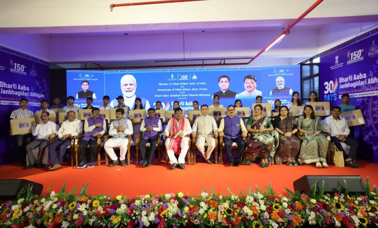 Department of ITE&C Distributes Laptops to Tribal Students at Sanguem Empowerment Camp