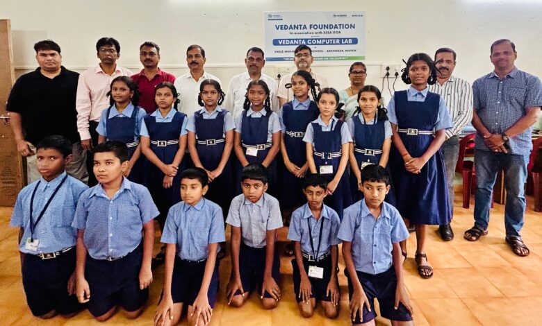 300 Students at Mayem set to benefit from Vedanta Computer Lab at Shri Mahamaya High School