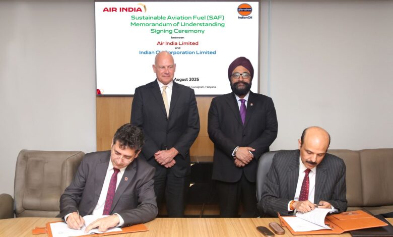 AIR INDIA AND INDIANOIL SIGN MOU FOR SUPPLY OF SUSTAINABLE AVIATION FUEL