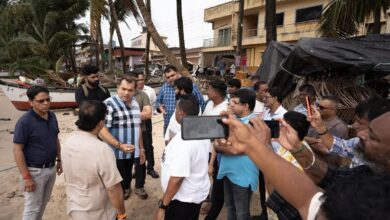 Tourism Minister Khaunte fulfills assembly assurance, reviews Kharewada Beach restoration