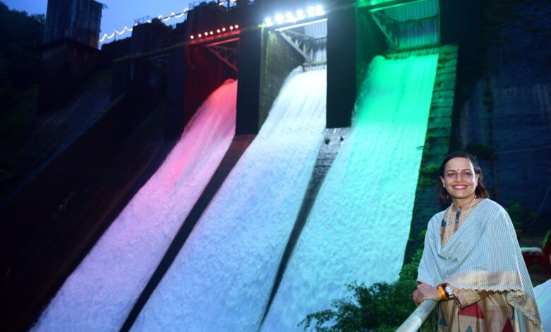 MLA Poriem Dr. Deviya Rane Illuminates Anjunem Dam on the Eve of Independence Day