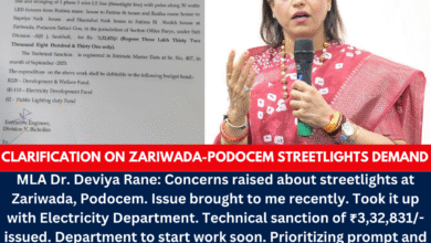 Clarification on Zariwada-podocem streetlights demand