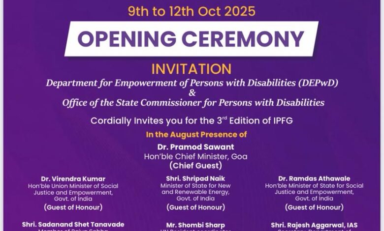 Global Participation marks 3rd edition of International Purple Fest 2025 in Goa
