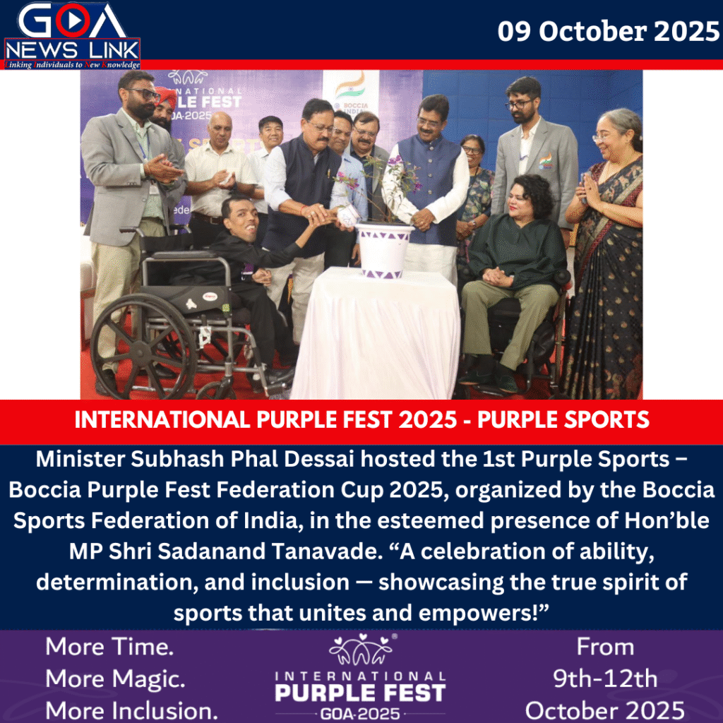 Minister Subhash Phal Dessai Hosts 1st Purple Sports – Boccia Purple Fest Federation Cup 2025