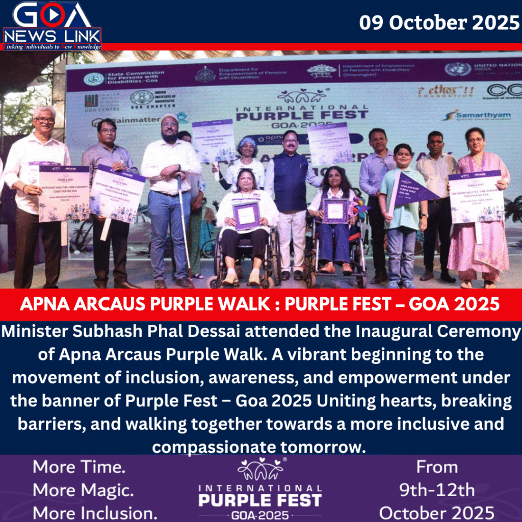 Minister Subhash Phal Dessai Attends Inaugural Ceremony of Apna Arcaus Purple Walk