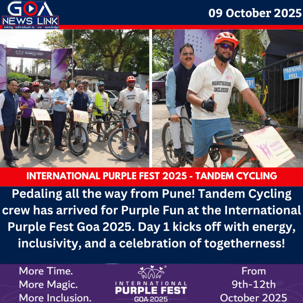 The Tandem Cycling Crew from Pune Shines at International Purple Fest Goa 2025