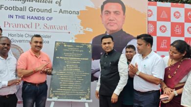 Dr Pramod Sawant, Hon’ble CM, Goa, Inaugurates Sesa Goa Sponsored Artificial Turf Ground at Amona