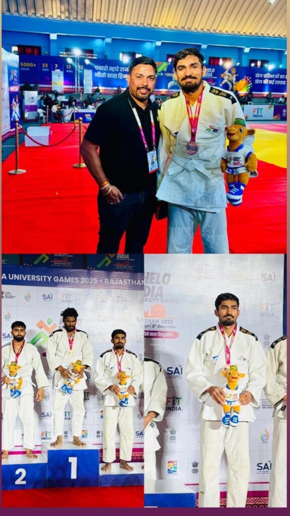 Mukesh Tard Wins Bronze at Khelo India University Games
