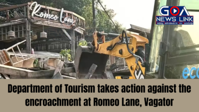 Department of Tourism takes action against the encroachment at Romeo Lane, Vagator