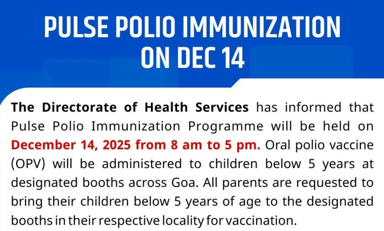 PULSE POLIO IMMUNIZATION ON DEC 14