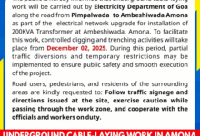 UNDERGROUND CABLE-LAYING WORK IN AMONA