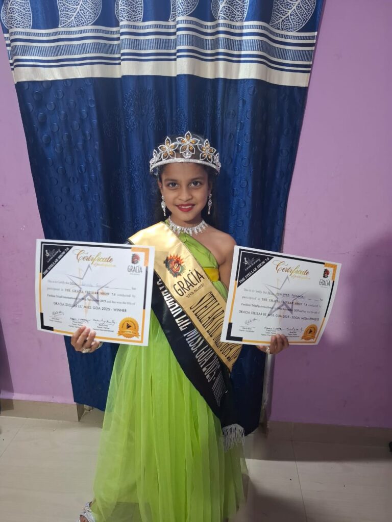 Aalushka Fernandes Clinches GRACIA STELLAR LITTLE MISS GOA 2025