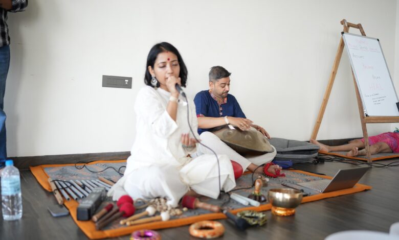 Melodic Sound Healing by Anubhuti Goswami and Emon Goswami Mesmerises Audiences at Vivaan Handpan & World Music Festival, Goa