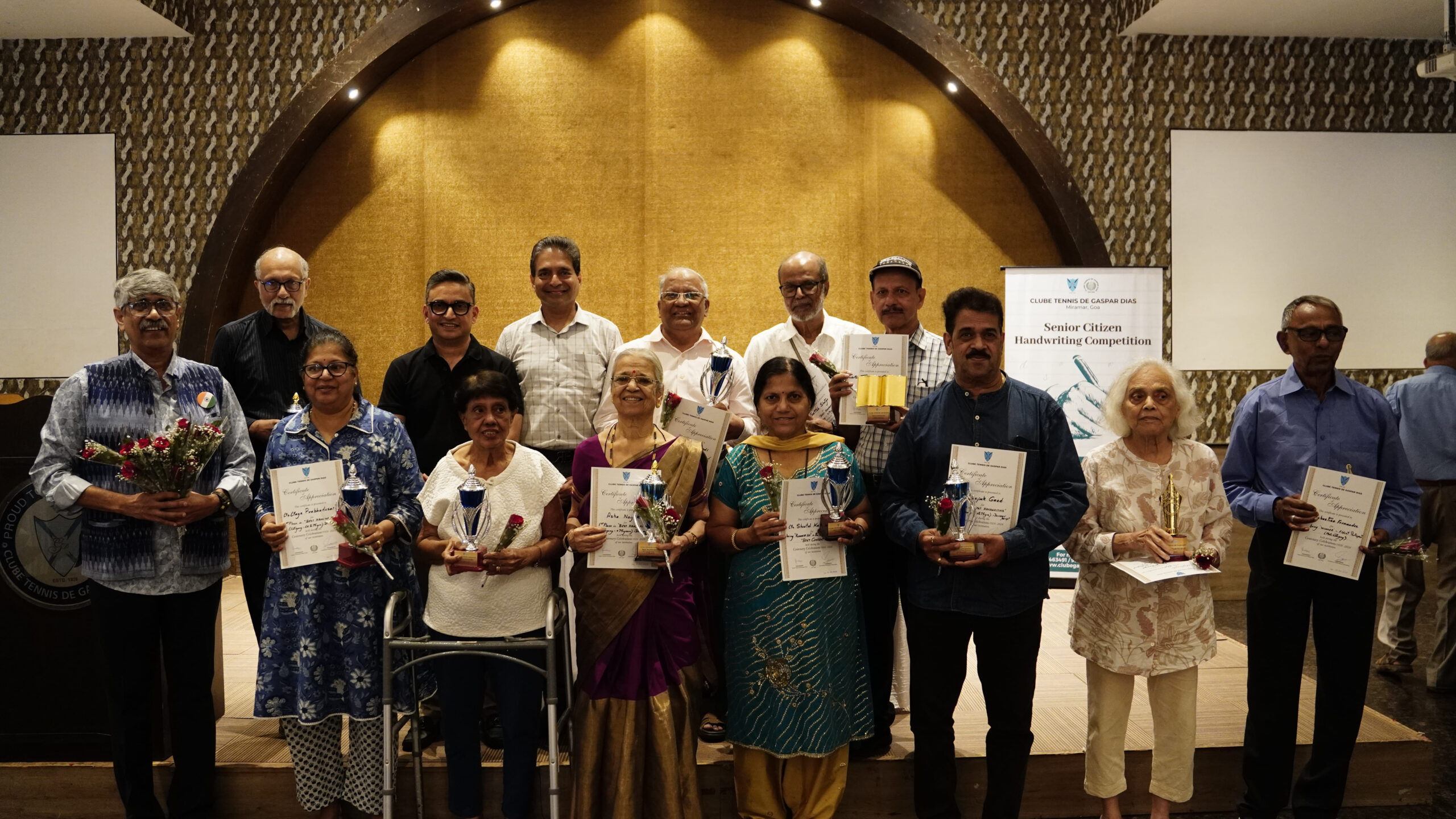 Senior Citizens Turn to Pen and Paper at Unique Handwriting Contest During Clube Tennis de Gaspar Dias Centenary Celebrations