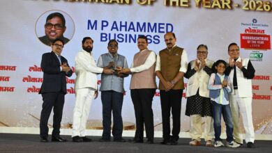 P. Ahammad, Chairman of Malabar Group, Conferred Maharashtrian of the Year Award 2026 by Maharashtra CM Devendra Fadnavis