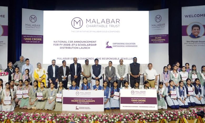 Union Minister Piyush Goyal Unveils Malabar Gold & Diamonds’ ₹200 Crore CSR Initiative for FY 2026–27