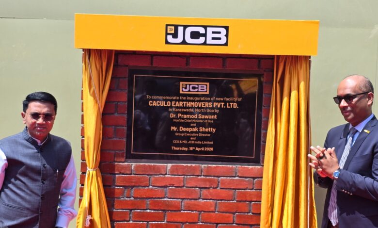 JCB India inaugurates a new facility of its dealer, Caculo Earthmovers in North Goa