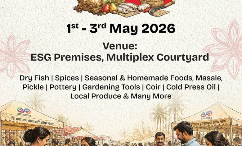 The Entertainment Society of Goa (ESG) is organizing “Purumentachem Fest” at the Multiplex Courtyard from 1st to 3rd May 2026