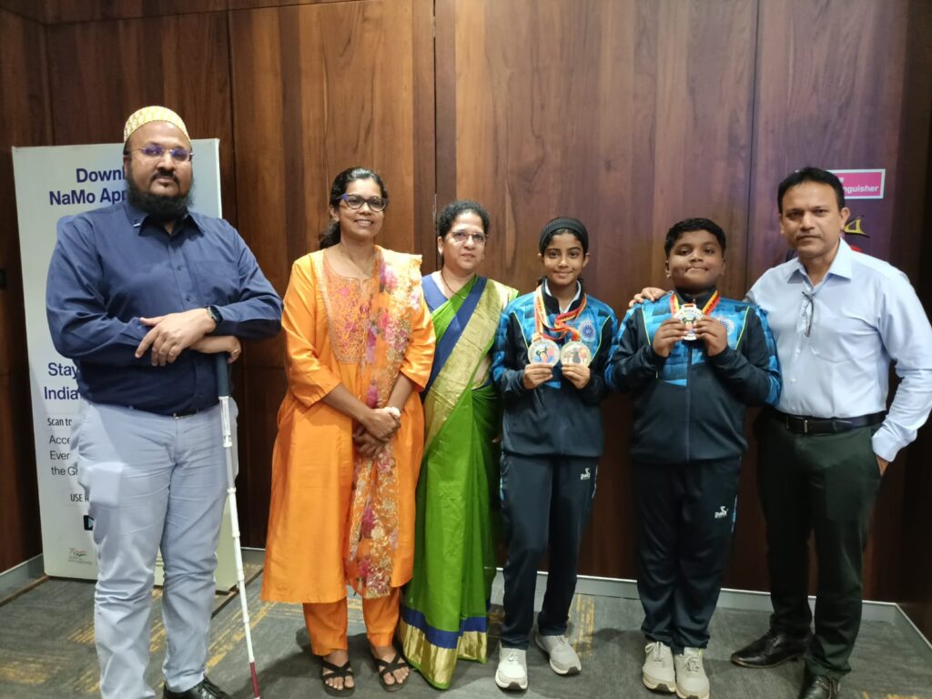 Ethan A Sebastian and Ahd H Mulla were felicitated at the World Kickboxing Championship held in Spain
