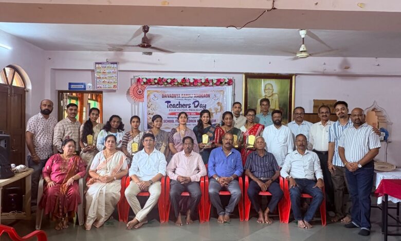 Daivadnya Samaj Madgaon, on the occasion of Teachers Day, felicitated and honoured the teachers and support staff of Jyot School for children with Autism, Davorlim, Madgaon on 5th September 2026.