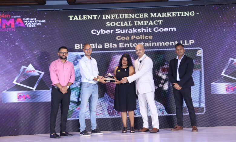 Bla Bla Bla Entertainment Makes Goa Proud at the 6th edition of Indian Marketing Awards (IMA) South 2026