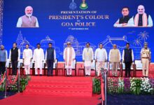 Union Home Minister Shri. Amit Shah Presents President’s Colour to Goa Police, Honouring Eight Decades of Distinguished Service