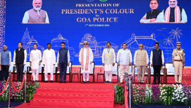 Union Home Minister Shri. Amit Shah Presents President’s Colour to Goa Police, Honouring Eight Decades of Distinguished Service