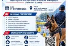 One-Day Canine Forensics Workshop to be Held at NFSU Goa Campus