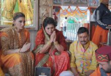 Urvashi Rautela Offers a 24-Carat Gold Necklace at the Feet of Siddhbali Baba