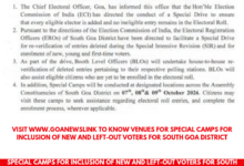 Special Camps for Inclusion of New and Left-Out Voters for South Goa